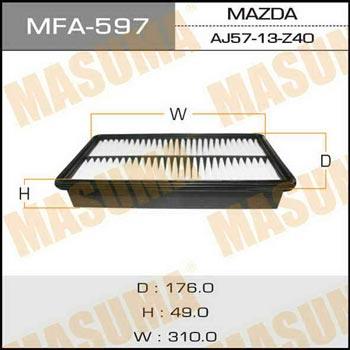 Masuma MFA-597 Повітряний фільтр MFA597: Купити в Україні - Добра ціна на EXIST.UA!