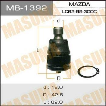 Masuma MB-1392 Опора кульова MB1392: Купити в Україні - Добра ціна на EXIST.UA!