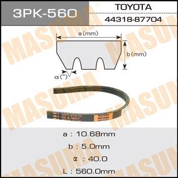 Masuma 3PK-560 Ремінь поліклиновий 3PK560 3PK560: Купити в Україні - Добра ціна на EXIST.UA!