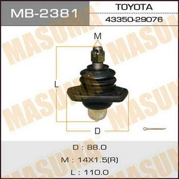 Masuma MB-2381 Опора кульова MB2381: Купити в Україні - Добра ціна на EXIST.UA!