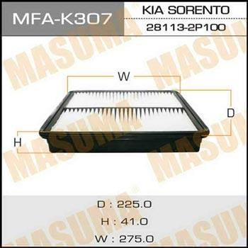 Masuma MFA-K307 Повітряний фільтр MFAK307: Купити в Україні - Добра ціна на EXIST.UA!