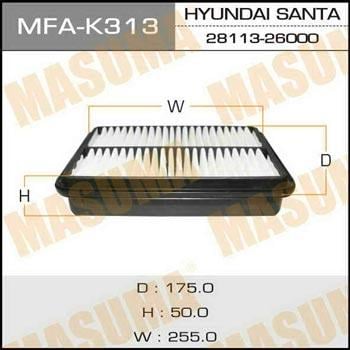 Воздушные фильтры Chevrolet S10 (Шевроле С10): MFAK313 Masuma Воздушный фильтр