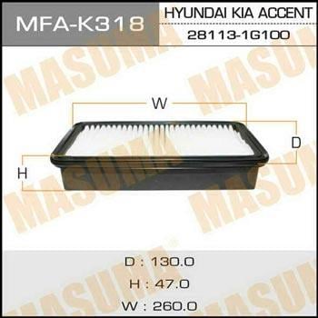 Masuma MFA-K318 Повітряний фільтр MFAK318: Купити в Україні - Добра ціна на EXIST.UA!