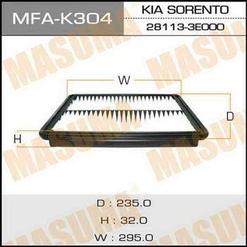 Masuma MFA-K304 Повітряний фільтр MFAK304: Купити в Україні - Добра ціна на EXIST.UA!