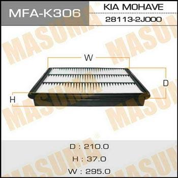 Masuma MFA-K306 Повітряний фільтр MFAK306: Приваблива ціна - Купити в Україні на EXIST.UA!