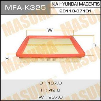 Masuma MFA-K325 Повітряний фільтр MFAK325: Купити в Україні - Добра ціна на EXIST.UA!