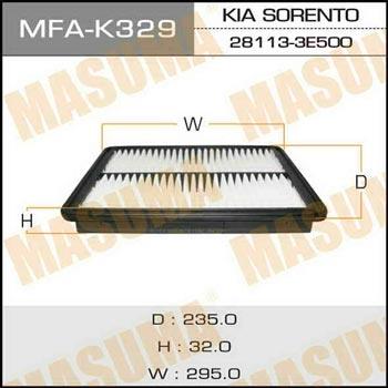 Воздушные фильтры KIA Carnival (Киа Карнивал): MFAK329 Masuma Воздушный фильтр