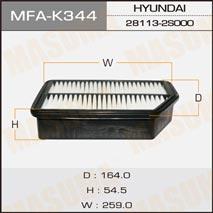 Masuma MFA-K344 Повітряний фільтр MFAK344: Купити в Україні - Добра ціна на EXIST.UA!