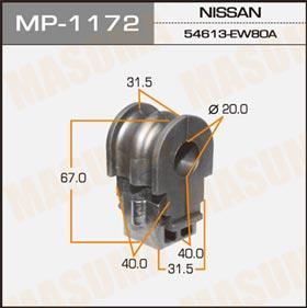 Masuma MP-1172 Втулка стабілізатора переднього MP1172: Приваблива ціна - Купити в Україні на EXIST.UA!