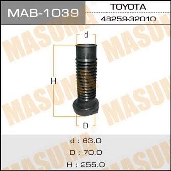 Masuma MAB-1039 Пильник амортизатора MAB1039: Приваблива ціна - Купити в Україні на EXIST.UA!