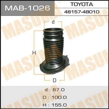 Masuma MAB-1026 Пильник амортизатора MAB1026: Приваблива ціна - Купити в Україні на EXIST.UA!