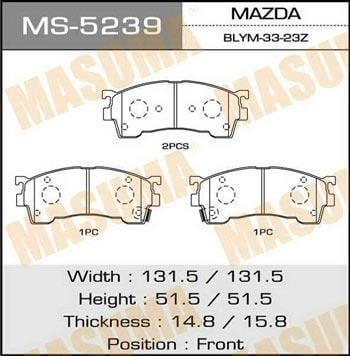Masuma MS-5239 Колодки гальмівні барабанні, комплект MS5239: Купити в Україні - Добра ціна на EXIST.UA!