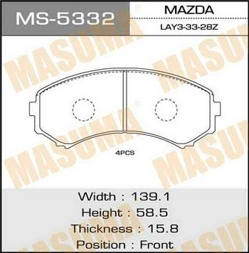 Masuma MS-5332 Колодки гальмівні барабанні, комплект MS5332: Купити в Україні - Добра ціна на EXIST.UA!