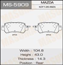 Masuma MS-5909 Колодки гальмівні барабанні, комплект MS5909: Купити в Україні - Добра ціна на EXIST.UA!