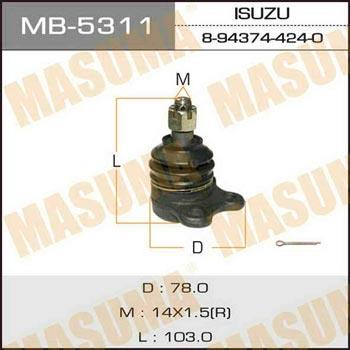 Masuma MB-5311 Опора кульова MB5311: Купити в Україні - Добра ціна на EXIST.UA!