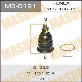 Masuma MB-6191 Опора кульова MB6191: Купити в Україні - Добра ціна на EXIST.UA!