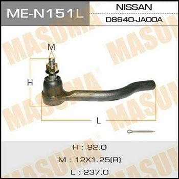 MEN151L Masuma Наконечник рулевой тяги левый