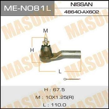MEN081L Masuma Наконечник рулевой тяги левый
