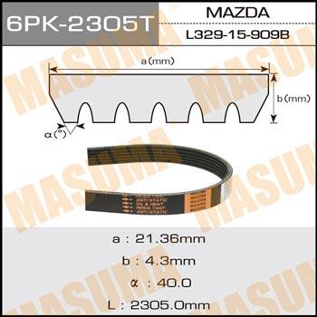 Masuma 6PK-2305T Ремінь поліклиновий 6PK2305 6PK2305T: Купити в Україні - Добра ціна на EXIST.UA!