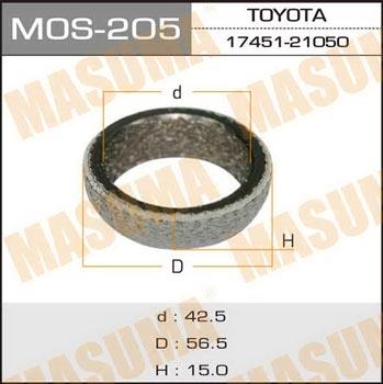 Masuma MOS-205 Прокладання вихлопної труби MOS205: Купити в Україні - Добра ціна на EXIST.UA!