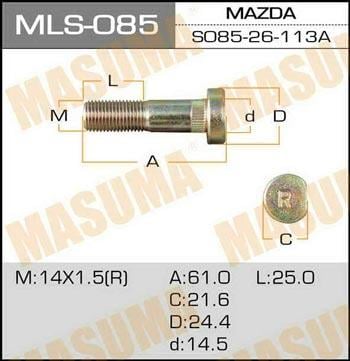 Masuma MLS-085 Шпилька кріплення колеса MLS085: Купити в Україні - Добра ціна на EXIST.UA!