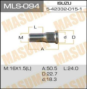 Masuma MLS-094 Шпилька кріплення колеса MLS094: Купити в Україні - Добра ціна на EXIST.UA!