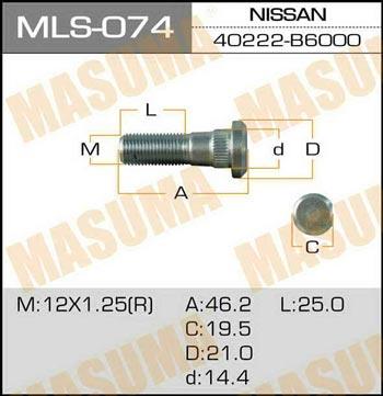 Masuma MLS-074 Шпилька кріплення колеса MLS074: Купити в Україні - Добра ціна на EXIST.UA!