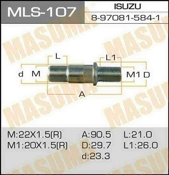 Masuma MLS-107 Шпилька кріплення колеса MLS107: Купити в Україні - Добра ціна на EXIST.UA!