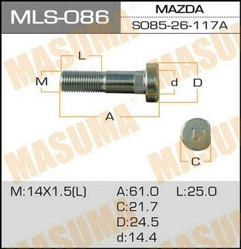 Masuma MLS-086 Шпилька кріплення колеса MLS086: Купити в Україні - Добра ціна на EXIST.UA!