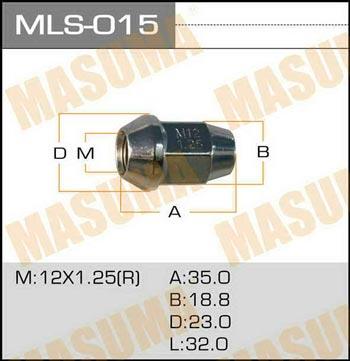 Masuma MLS-015 Гайка MLS015: Приваблива ціна - Купити в Україні на EXIST.UA!