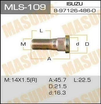 Masuma MLS-109 Шпилька кріплення колеса MLS109: Купити в Україні - Добра ціна на EXIST.UA!