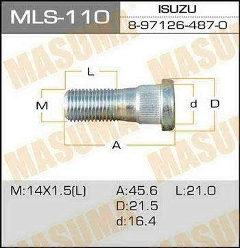 Masuma MLS-110 Шпилька кріплення колеса MLS110: Купити в Україні - Добра ціна на EXIST.UA!