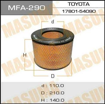 Masuma MFA-290 Повітряний фільтр MFA290: Купити в Україні - Добра ціна на EXIST.UA!