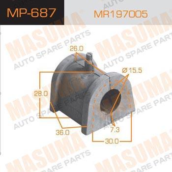 Masuma MP-687 Втулка стабілізатора переднього MP687: Купити в Україні - Добра ціна на EXIST.UA!