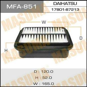 Masuma MFA-851 Повітряний фільтр MFA851: Приваблива ціна - Купити в Україні на EXIST.UA!