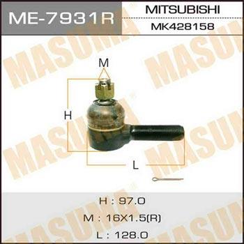 Masuma ME-7931R Наконечник рульової тяги правий ME7931R: Купити в Україні - Добра ціна на EXIST.UA!