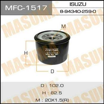 Masuma MFC-1517 Фільтр масляний MFC1517: Купити в Україні - Добра ціна на EXIST.UA!