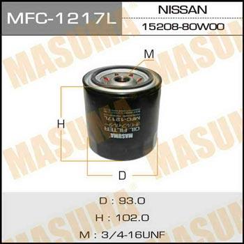 Masuma MFC-1217 Фільтр масляний MFC1217: Купити в Україні - Добра ціна на EXIST.UA!