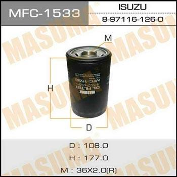 Masuma MFC-1533 Фільтр масляний MFC1533: Купити в Україні - Добра ціна на EXIST.UA!