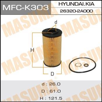 Masuma MFC-K303 Фільтр масляний MFCK303: Купити в Україні - Добра ціна на EXIST.UA!