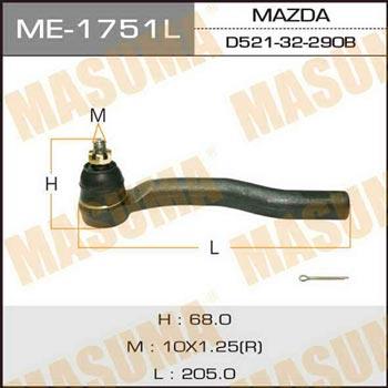 Masuma ME-1751L Наконечник рульової тяги лівий ME1751L: Купити в Україні - Добра ціна на EXIST.UA!