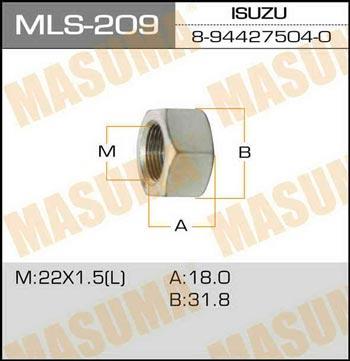 Masuma MLS-209 Гайка MLS209: Купити в Україні - Добра ціна на EXIST.UA!