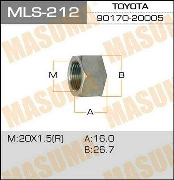 Masuma MLS-212 Гайка MLS212: Купити в Україні - Добра ціна на EXIST.UA!