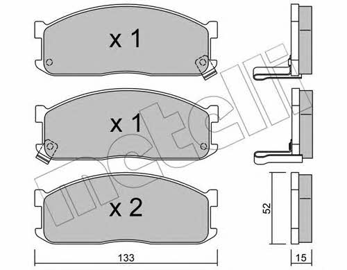 Metelli 22-0232-1 Гальмівні колодки, комплект 2202321: Купити в Україні - Добра ціна на EXIST.UA!