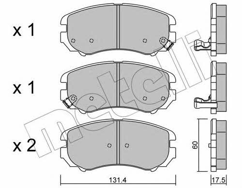Тормозные колодки дисковые, комплект Metelli 22-0503-0