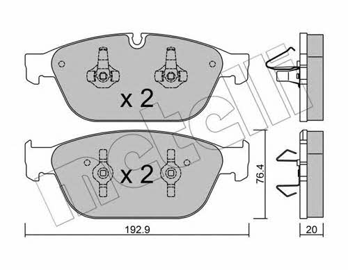 2209540 Metelli Тормозные колодки дисковые, комплект