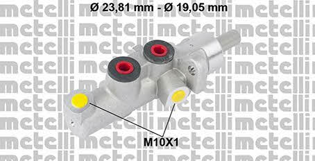 Metelli 05-0773 Главный тормозной цилиндр 050773: Отличная цена - Купить в Украине на EXIST.UA! 050773 Metelli Главный тормозной цилиндр
