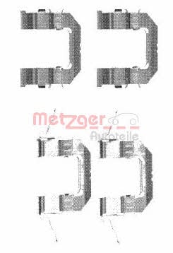 Metzger 109-1722 Комплект монтажний гальмівних колодок 1091722: Купити в Україні - Добра ціна на EXIST.UA!