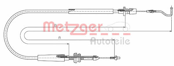 110636 Metzger Трос акселератора