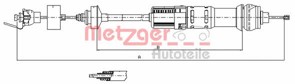 Metzger 11.2284 Трос зчеплення 112284: Купити в Україні - Добра ціна на EXIST.UA!